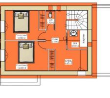 Plan intérieur provisoire de l'étage