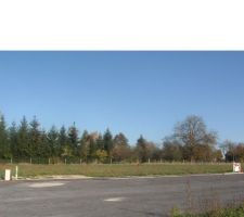 Terrain, bornage en rouge,  au 25/10/12, la veille de la signature de l'acte de vente.