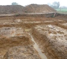 Le terrassement des tranchées n'a pas aimé les intempéries de ce week-end