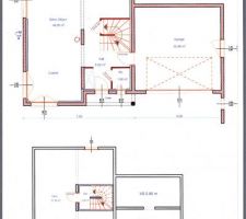 1er projet de Maisons Begi : 135m2
Sous sol et RdC