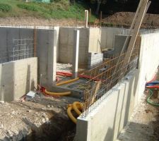 Murs de soutènement coulés