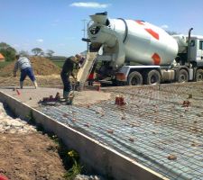 Coulage de la dalle.