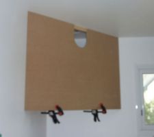 Plaque de medium pour la finition de la hotte