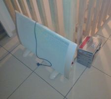 En attendant la pompe à chaleur, on nous prête des convecteurs.