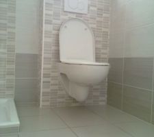 SdB RDC : WC suspendu posé