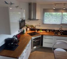 cuisine ikea plan travail chene
