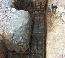 Ferraillage des fouilles vue de l'entrée