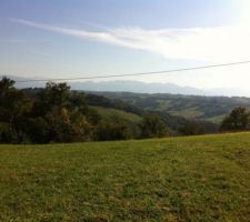 Vue sud à 180 degrés sur les montagnes...