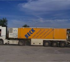 Camion de préparation de la chape
