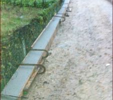 Reprise des murets de la rampe d'acc&egrave;s