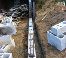 Mur de sout&egrave;nement : la semelle