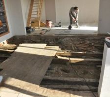 Remplacement du parquet pour une dalle b&eacute;ton