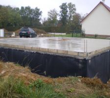 Dalle rez de chaussée coulée
