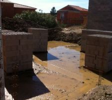Réceptions des parpaings pour le vides sanitaires