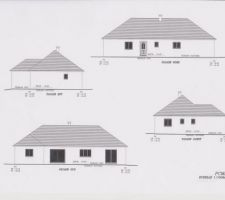 Plan des facades de la maison