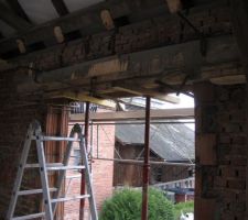 Linteau baie vers jardin