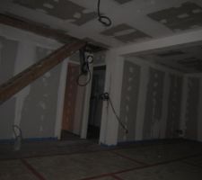 Pose de l'isolant pour la chape