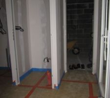 Pose de l'isolant pour la chape