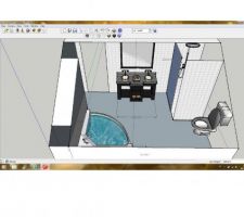 Vue 3d salle de bain