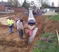 La 1ère coulée béton