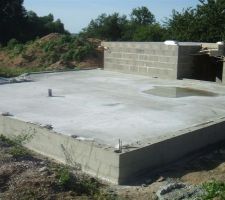 Les dalles sont coulées.