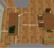 Espaces entre les éléments de cuisine