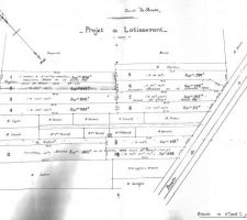 Plan du projet de lotissement annexé à un cahier des charges daté de 1927. Notre actuel terrain est à l'époque le lot n°9.