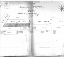 Plan du lotissement annexé à un acte de vente daté de 1942. Notre actuel terrain est à l'époque le lot n°9.