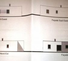 Façades proposées aux abf. La porte du garage sera finalement noire.