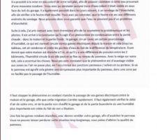 La réponse du constructeur suite à notre problème d'humidité, c'est pas très clair comme explication, non?