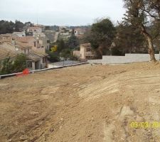 Une vue de notre terrain