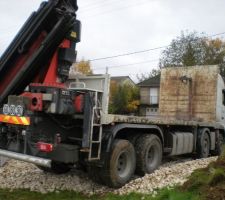 Arrivé des blocs pour le vide sanitaire