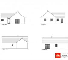 Les élévations de la maison en attendant