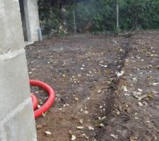 Limite de la future terrasse