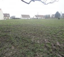 Visite de notre futur terrain !(vu du bas pr&eacute;s de notre rue)