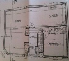 Voici un aperçu de notre futur maison, le plan du RDC