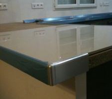 Schl&uuml;ter-Systems RONDEC-STEP Alu bross&eacute; avec carrelage gr&egrave;s c&eacute;rame 80x80