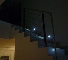 Escalier avec vue depuis le hall d'entrée