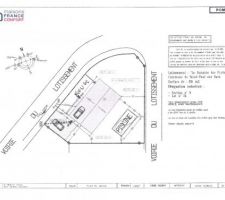 Terrain avec implantation maison