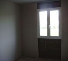 Début de la pose du placo dans une des chambre