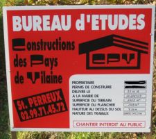 Panneau de construire mit sur le terrain !!