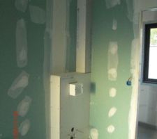Placo pour wc suspendu