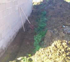 Tranchée pour drainage