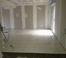 Pose de la chappe et du carrelage