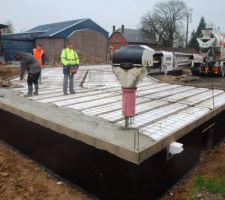 Coulage de la dalle de compression, angle ouest
