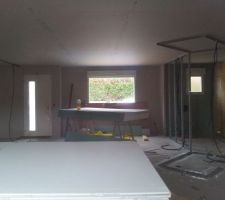 Cloison en cours yes !!!!!!
Placostil 72mm