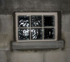 Brique de verre du garage