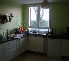 Merci à celui qui nous a donner l'idée de placer l?évier derrière la fenêtre, et au passage l?évier est a 1 mètre super apréciable