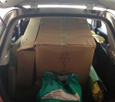 Transport du meuble vasque de la salle de bain enfant et de sa vasque céramique