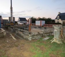 Vue sur le futur salon